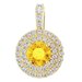 14K Yellow Natural Yellow Sapphire & 1/4 CTW Natural Diamond Pendant  